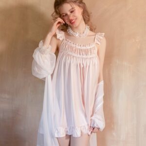 Fleur Satin Chemise & Robe Set