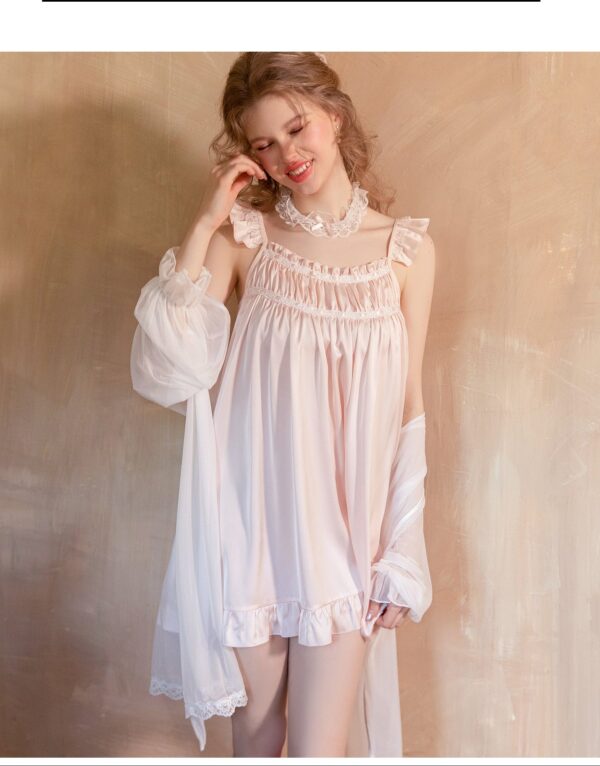 Fleur Satin Chemise & Robe Set